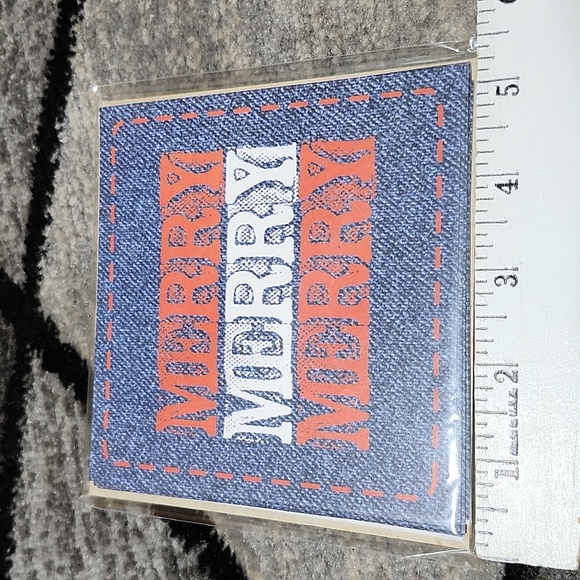 MICHAEL'S DENIM MERRY MERRY MERRY CHRISTMAS 30 NOTE CARDS & ENVELOPES BUNDLE - Picture 5 of 8